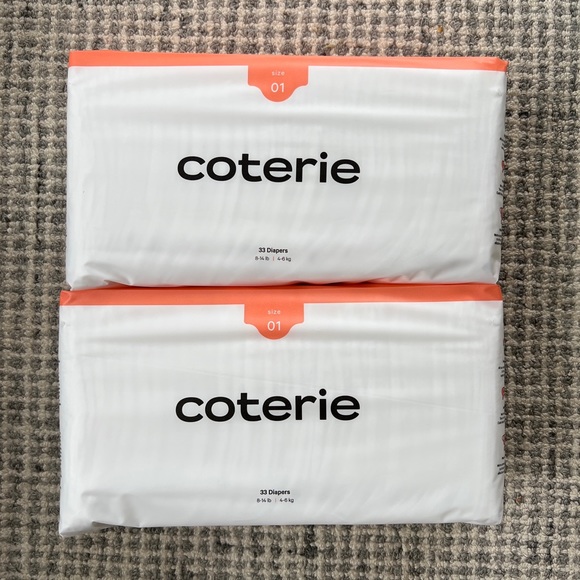 Coterie Other New Coterie Diaper Size 2 Packs 66 Diapers Poshmark